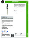 Sammic XM-51 Spec Sheet Sammic XM-51 Spec Sheet