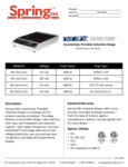 Spec Sheet: Max Induction Range SM-C Model Spec Sheet: Max Induction Range SM-C Model