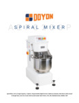 Spiral Mixer Spec Sheet