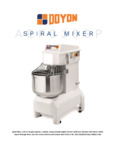 Spiral Mixer Spec Sheet