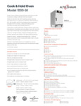 Spec Sheet for Alto-Shaam 1000-SK