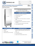 Spec Sheet for Beverage-Air RB12HC-1S-18 Refrigerator with Left-Hinged Door Spec Sheet for Beverage-Air RB12HC-1S-18 Refrigerator with Left-Hinged Door