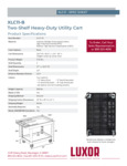 Spec Sheet for Luxor XLC11SP5-B Black Heavy-Duty 2 Shelf Utility Cart
