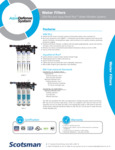Spec Sheet for Scotsman AquaDefense System Water Filters Spec Sheet for Scotsman AquaDefense System Water Filters