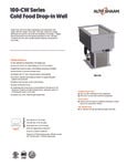 Alto-Shaam 100-CW Spec Sheet Alto-Shaam 100-CW Spec Sheet