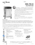 Specification_Sheet_Cook-Hold-Oven_500-TH-II_25-EN Specification_Sheet_Cook-Hold-Oven_500-TH-II_25-EN