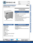 Specsheet for Beverage-Air UCR32AHC Undercounter Refrigerator