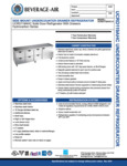 Specsheet for Beverage-Air UCRD119AHC-6 Undercounter Refrigerator