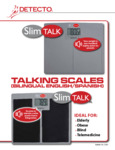 Specsheet for Cardinal Detecto SlimTalk Digital Scale Specsheet for Cardinal Detecto SlimTalk Digital Scale