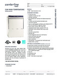 Specsheet for Centerline by Hobart CUH Undercounter Dishwashing Machine Specsheet for Centerline by Hobart CUH Undercounter Dishwashing Machine
