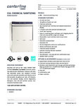 Specsheet for Centerline by Hobart CUL Undercounter Dishwashing Machine