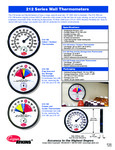 Specsheet for Cooper-Atkins 212 Series Wall Thermometers