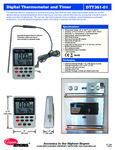 Specsheet for Cooper-Atkins DTT361-01 Cook N Cool Digital Thermometer and Timer