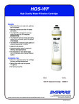 Specsheet for Everpure HQS-WF Water Filtration Cartridge Specsheet for Everpure HQS-WF Water Filtration Cartridge