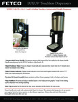 Specsheet for Fetco LUXUS L4S Touchless Coffee Dispenser Specsheet for Fetco LUXUS L4S Touchless Coffee Dispenser