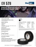 Specsheet for Shurtape Electrical Tape EV57B