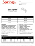Spring USA Fully Enclosed Sneeze Guard Spec Sheet