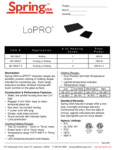 Spring USA LoPRO™ Slim-line spec sheet Spring USA LoPRO™ Slim-line spec sheet