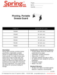 Spring USA Pivoting Portable Sneeze Guard Spec Sheet