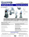 Shortening Shuttle® SS-645 Simplicity Series 42 lb. Mini Mobile Waste Oil Transport Container with Pump
