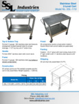 SSL Industries Stainless Steel Utility Cart Specsheet SSL Industries Stainless Steel Utility Cart Specsheet