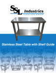 SSL Table Guide - With Shelf - Non NSF SSL Table Guide - With Shelf - Non NSF