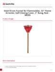 Steel_Drum_Funnel_for_Flammables_32_Flame_Arrester_Self_Closing_Cover_2_Bung_Red_08205 Steel_Drum_Funnel_for_Flammables_32_Flame_Arrester_Self_Closing_Cover_2_Bung_Red_08205