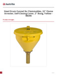 Steel_Drum_Funnel_for_Flammables_32_Flame_Arrester_Self_Closing_Cover_2_Bung_Yellow_08206 Steel_Drum_Funnel_for_Flammables_32_Flame_Arrester_Self_Closing_Cover_2_Bung_Yellow_08206