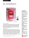 STI STOPPER II Spec Sheet STI STOPPER II Spec Sheet