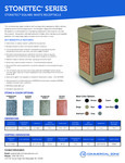 Commercial Zone StoneTec 42 Gallon Open Top Trash Can Specsheet Commercial Zone StoneTec 42 Gallon Open Top Trash Can Specsheet