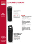 Suncast OUTDOOR METAL TRASH CANS Spec Sheet
