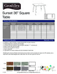 Grosfillex 36" Sunset Table Tops