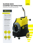 Tornado Surge 500 Hot Water Carpet Extractor - 15 Gallon - 500PSI spec sheet Tornado Surge 500 Hot Water Carpet Extractor - 15 Gallon - 500PSI spec sheet