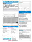 SW72N24M-FB Spec Sheet REFRIG SALAD TOP 72" FB 72x35x41 115V 3DR 24 PANS SW72N24M-FB Spec Sheet REFRIG SALAD TOP 72" FB 72x35x41 115V 3DR 24 PANS