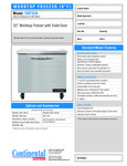 Continental Refrigerator SWF32N Specsheet