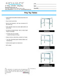 TABLE POLYTOP SS spec sheet