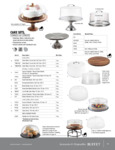 TableCraft Cake Sets, Stands & Covers Spec Sheet TableCraft Cake Sets, Stands & Covers Spec Sheet