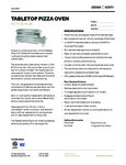 Tabletop Pizza Oven Spec Sheet