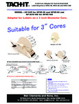 Tach-It 3 in. Core Adaptor Spec Sheet Tach-It 3 in. Core Adaptor Spec Sheet
