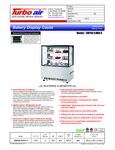 BAKERY CASE 48"REFRIG 3 SHEL SS R290--51.38X47.25X27.5 spec sheet