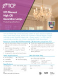 TCP LED Filament B11 SpecSheet TCP LED Filament B11 SpecSheet