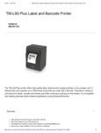 Epson TML90 Specs Epson TML90 Specs