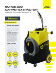 Tornado Surge 220 TE200-G15-U Corded Carpet Extractor - 15 Gallon TE200-G15-U_11_22_update Specs Tornado Surge 220 TE200-G15-U Corded Carpet Extractor - 15 Gallon TE200-G15-U_11_22_update Specs
