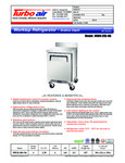 Turbo Air Refrigeration MWR-20S-N6 Specsheet