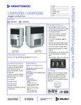 Manitowoc UNP0200A/300A Specsheet