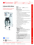 V60 Spec Sheet V60 Spec Sheet