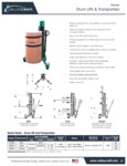 Valley Craft Barrel Hawk III Drum Handler Spec Sheet Valley Craft Barrel Hawk III Drum Handler Spec Sheet