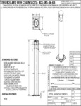 Vestil Steel Bollard with Chain Slots Specsheet