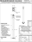 Vestil Steel Bollard with Chain Slots Specsheet