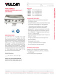 VMG Series Gas Griddle Spec Sheet VMG Series Gas Griddle Spec Sheet